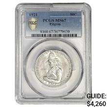 1921 Pilgrim Half Dollar PCGS MS67