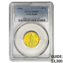 1994 1/4oz. Gold $10 PCGS MS68