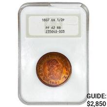 1807 G.Britain 1/2 Penny SEGS PF62 RB