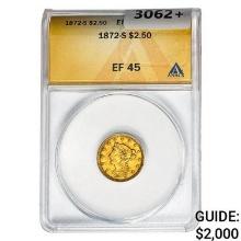 1872-S $2.50 Gold Quarter Eagle ANACS EF45