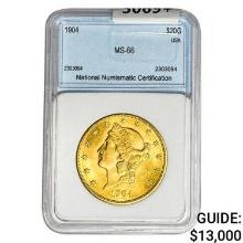 1904 $20 Gold Double Eagle NNC MS66