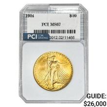 1924 $20 Gold Double Eagle PCI MS67