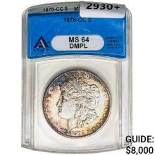 1878-CC Morgan Silver Dollar ANACS MS64 DMPL