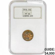 1915 Barber Dime NGC PF66