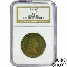 1794 O-101 A Flowing Hair Half Dollar NGC G6