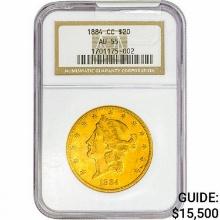 1884-CC $20 Gold Double Eagle NGC AU55