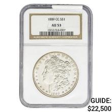 1889-CC Morgan Silver Dollar NGC AU53