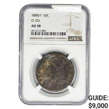 1808/ 7 Capped Bust Half Dollar NGC AU58 O-101