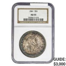 1841 Seated Liberty Dollar NGC AU55