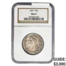 1837 Capped Bust Half Dollar NGC MS61