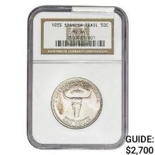 1935 Spanish Trail Half Dollar NGC MS64