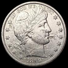 1899 S Barber Half Dollar CLOSELY UNCIRCULATED