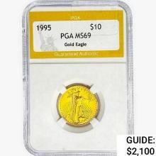 1995 $10 1/4oz. American Gold Eagle PGA MS69