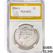 1904-S Morgan Silver Dollar PGA AU53