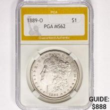 1889-O Morgan Silver Dollar PGA MS62