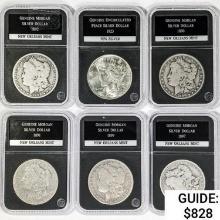 [6] Silver Dollars PCS Genuine 1892-1923