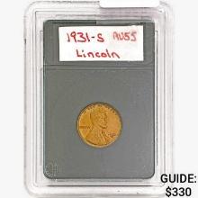 1931-S Wheat Cent  AU55