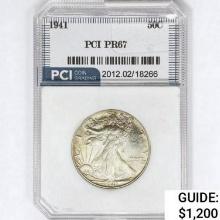 1941 Walking Liberty Half Dollar PCI PR67