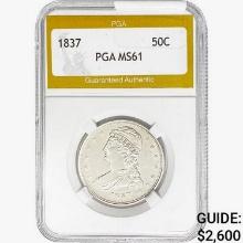 1837 Capped Bust Half Dollar PGA MS61