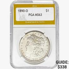 1890-O Morgan Silver Dollar PGA MS63