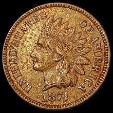 1874 Indian Head Cent NEARLY UNCIRCULATED