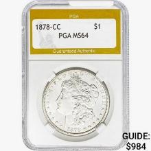 1878-CC Morgan Silver Dollar PGA MS64