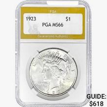 1923 Silver Peace Dollar PGA MS66