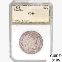 1824 Capped Bust Half Dollar PCI VG10