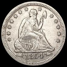 1854 Arrows Seated Liberty Quarter CLOSELY UNCIRCULATED