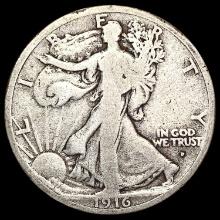 1916-D Walking Liberty Half Dollar NICELY CIRCULATED