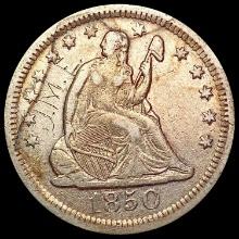 1850 Seated Liberty Quarter LIGHTLY CIRCULATED