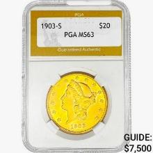 1903-S $20 Gold Double Eagle PGA MS63