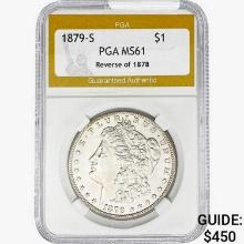 1879-S REV78 Morgan Silver Dollar PGA MS61