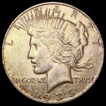 1935 S Silver Peace Dollar NEARLY UNCIRCULATED