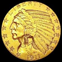 1911 $5 Gold Half Eagle UNCIRCULATED