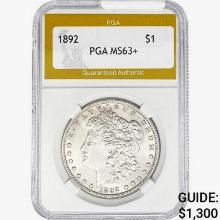 1892 Morgan Silver Dollar PGA MS63+