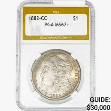 1882-CC Morgan Silver Dollar PGA MS67+