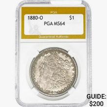 1880-S Morgan Silver Dollar PGA MS64