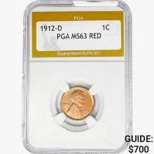 1912-D Wheat Cent PGA MS63 RED