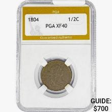 1804 Draped Bust Half Cent PGA XF40