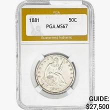 1881 Morgan Silver Dollar PGA MS67