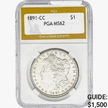 1891-CC Morgan Silver Dollar PGA MS62