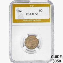 1863 Indian Head Cent PGA AU55