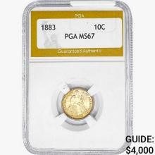 1883 Seated Liberty Dime PGA MS67