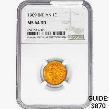 1909 Indian Head Cent NGC MS64 RD