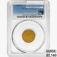 1872 Indian Head Cent PCGS MS62 BN