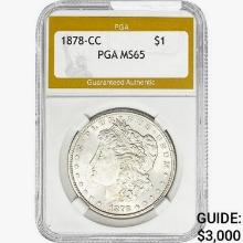 1878-CC Morgan Silver Dollar PGA MS65