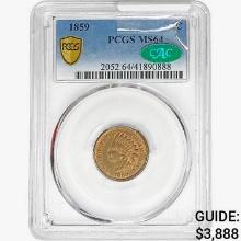 1859 CAC Indian Head Cent PCGS MS64