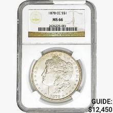 1878-CC Morgan Silver Dollar NGC MS66