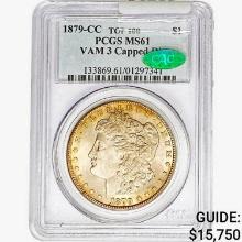 1879-CC CAC Morgan Silver Dollar PCGS MS61 VAM 3